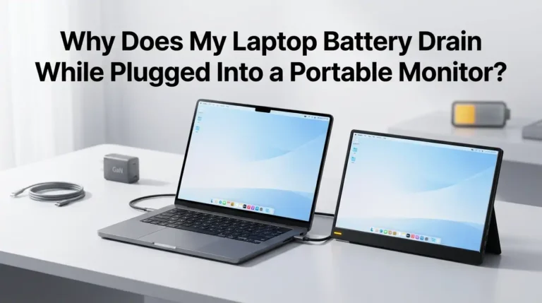 Why Does My Laptop Battery Drain While Plugged Into a Portable Monitor?