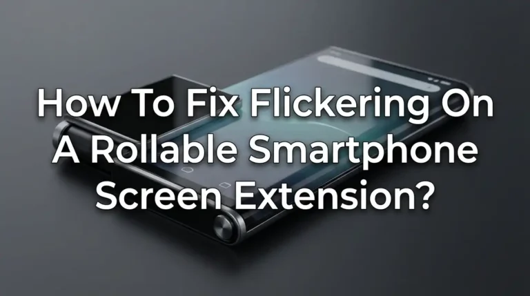 How To Fix Flickering On A Rollable Smartphone Screen Extension?
