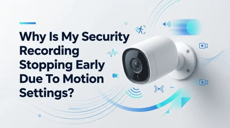 Why Is My Security Camera Recording Stopping Early Due To Motion Settings?