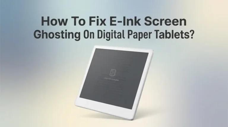 How To Fix E-Ink Screen Ghosting On Digital Paper Tablets?