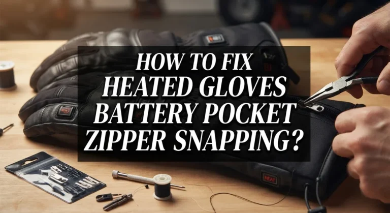 How To Fix Heated Gloves Battery Pocket Zipper Snapping?