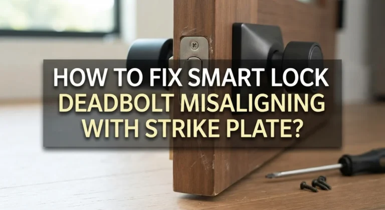 How To Fix Smart Lock Deadbolt Misaligning With Strike Plate?